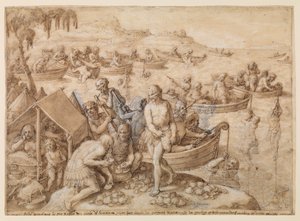 Perlentauchen, um 1596