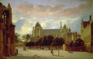 Ansicht der Grote Kerk in Veere von Süden von Jan van der Heyden