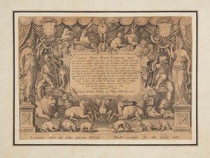 Widmungsseite des Sets "Mediceae familiae rerum feliciter gestarum Victoria et triumphi"