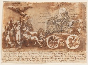 Vorstudie für den Triumph der Heiligen Schrift von Jan van der Straet, called Stradanus