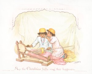 Arabische Jungen, Weihnachtskarte von Jane M. Dealy