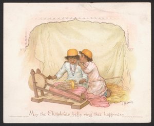 Weihnachtskarte (Chromolithografie)