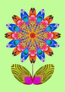 Blumenausschnitt auf blassgrün, 2020 von Jane Tattersfield