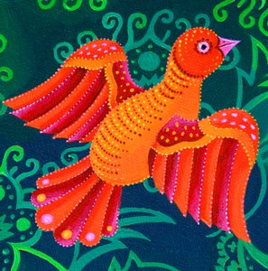 Oranger Vogel von Jane Tattersfield