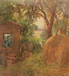 Ecke eines Heuschobers, 1910
