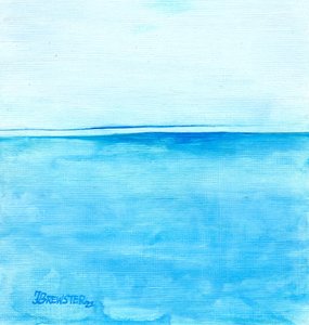 Blau Beruhigende Landschaft von Janine Brewster