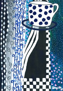 Polka Dot Teetasse von Janine Brewster