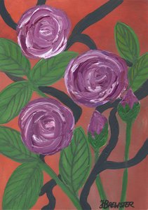 Lila Rosenblüte von Janine Brewster