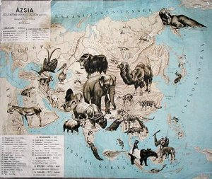 Karte der Tiere in Asien und dem Fernen Osten