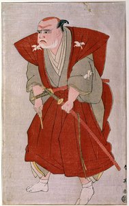 Ein Theaterschauspieler. Japanischer Druck aus dem 19. Jahrhundert. Paris, Musée Guimet, Museum für Asiatische Kunst von Japanese School