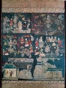 Buddhistisches Paradies, Geschichte des Chan-Mystikers, Chuguji-Tempel, Nara, Asuka-Periode, japanische Zivilisation von Japanese School