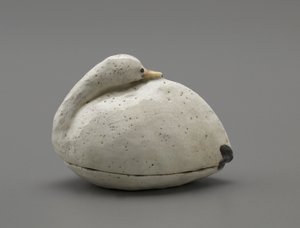 Behälter in Form einer Schneegans, Ikaho, Gumma-Präfektur, Meiji-Ära