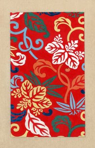 Entwurf für Stoff zur Herstellung von Kimonos mit der Nishike-Methode des Holzschnittdrucks von Japanese School