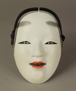 Noh-Theatermaske einer jungen Frau, Japanisch