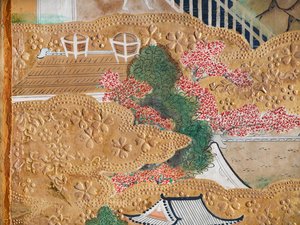 Osakazu Byobu - Japanischer achtteiliger Wandschirm (Malerei)