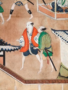 Osakazu Byobu - Japanischer achtteiliger Wandschirm (Malerei)