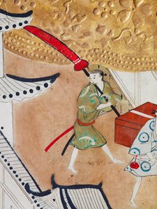 Osakazu Byobu - Japanischer achtteiliger Wandschirm