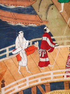 Osakazu Byobu - Japanischer achtteiliger Wandschirm