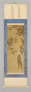 Pfirsich und Vögel, frühes 19. Jahrhundert von Japanese School