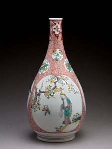 Birnenförmige Flaschenvase, Ko-Imari-Keramik