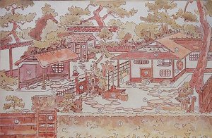 Plan eines Teegartens, späte 19. Jahrhundert von Japanese School