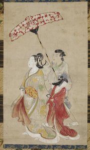 Prostituierte mit Begleitern auf Parade, ca. 1695
