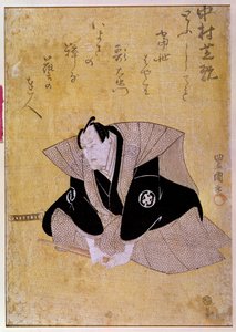 Darstellung des Schauspielers Nakamura Shikan IV. Japanischer Druck aus dem 19. Jahrhundert. Paris, Guimet Museum, Museum für asiatische Kunst von Japanese School