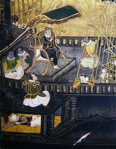 Die Ankunft der Portugiesen in Japan (Detail)