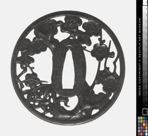 Tsuba: Blühender Kirschzweig, frühes 18. Jahrhundert