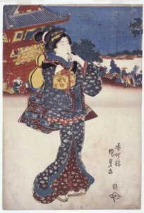 Ohne Titel (Eine Frau auf Reisen) von Japanese School
