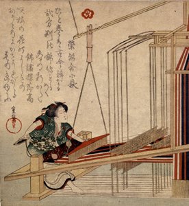 Weben in Japan im 18. Jahrhundert