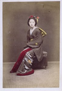Junges Mädchen im Kimono, ca. 1860-70