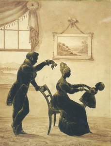 Silhouette einer jungen Familie von Jarvis F. Hanks