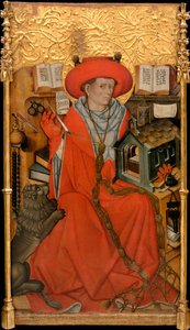 Der heilige Hieronymus in seinem Studierzimmer von Jaume Ferrer