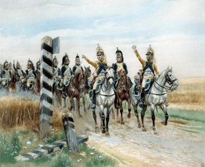 Der Grenzposten, 23. Dragoner von Jean Baptiste Edouard Detaille