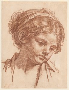Mädchenkopf von Jean-Baptiste Greuze
