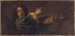 Selbstporträt von Jean-Baptiste Jouvenet. Reduktion des Gemäldes im Musée de Rouen, zwischen 1701 und 1750 von Jean Baptiste Jouvenet