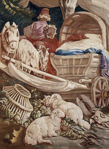 Das Freiluftbankett, Vorhang russische Spiele, (Detail)