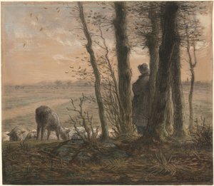 Fallende Blätter von Jean-Francois Millet