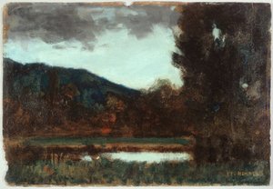 Landschaft des Elsass, Dämmerung
