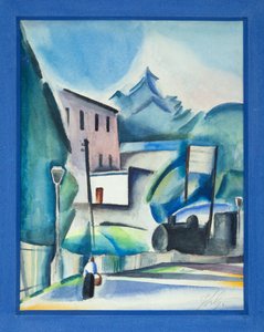 Die Durchfahrt des Zuges, ca. 1915-20 von Jean Louis Gampert