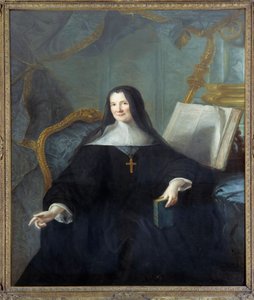 Porträt von Anne Geyssans de Clermont-Chatte, Äbtissin von Chelles (gest. 1789) Gemälde von Jean Marc Nattier (1685-1766) von Jean Marc Nattier