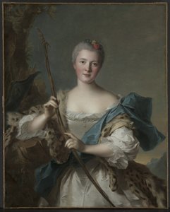 Porträt einer Frau als Diana von Jean-Marc Nattier