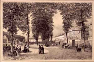 Ansicht der Jardins des Plantes, veröffentlicht von Auguste Bry