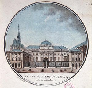 Fassade des Palais de Justice, um 1785