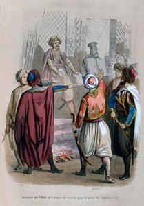 Eid der Kommandanten der Armee, für die Sache von Mehmet Ali zu sterben, Ägypten, 1805, 1847 von Jean Adolphe Beauce