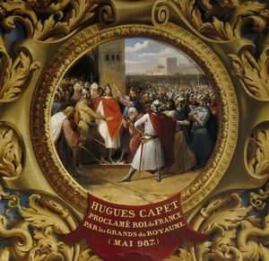 Hugo Capet wird im Mai 987 von den Adligen zum König ausgerufen von Jean Alaux