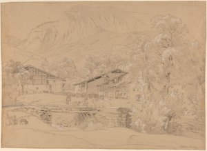 Ein Alpendorf im Sommer von Jean Antoine Linck