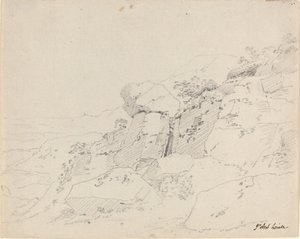 Gletscherfelsen am Rande eines Berges