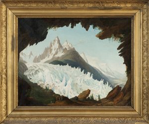 Blick auf die Alpen vom Gletscher Chapeau des Bois von Jean Antoine Linck
